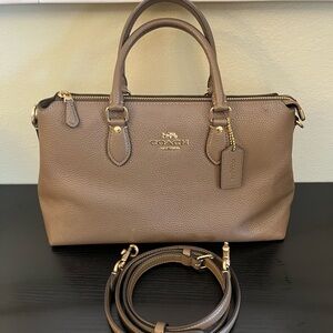 Coach discontinued stone Leather Satchel